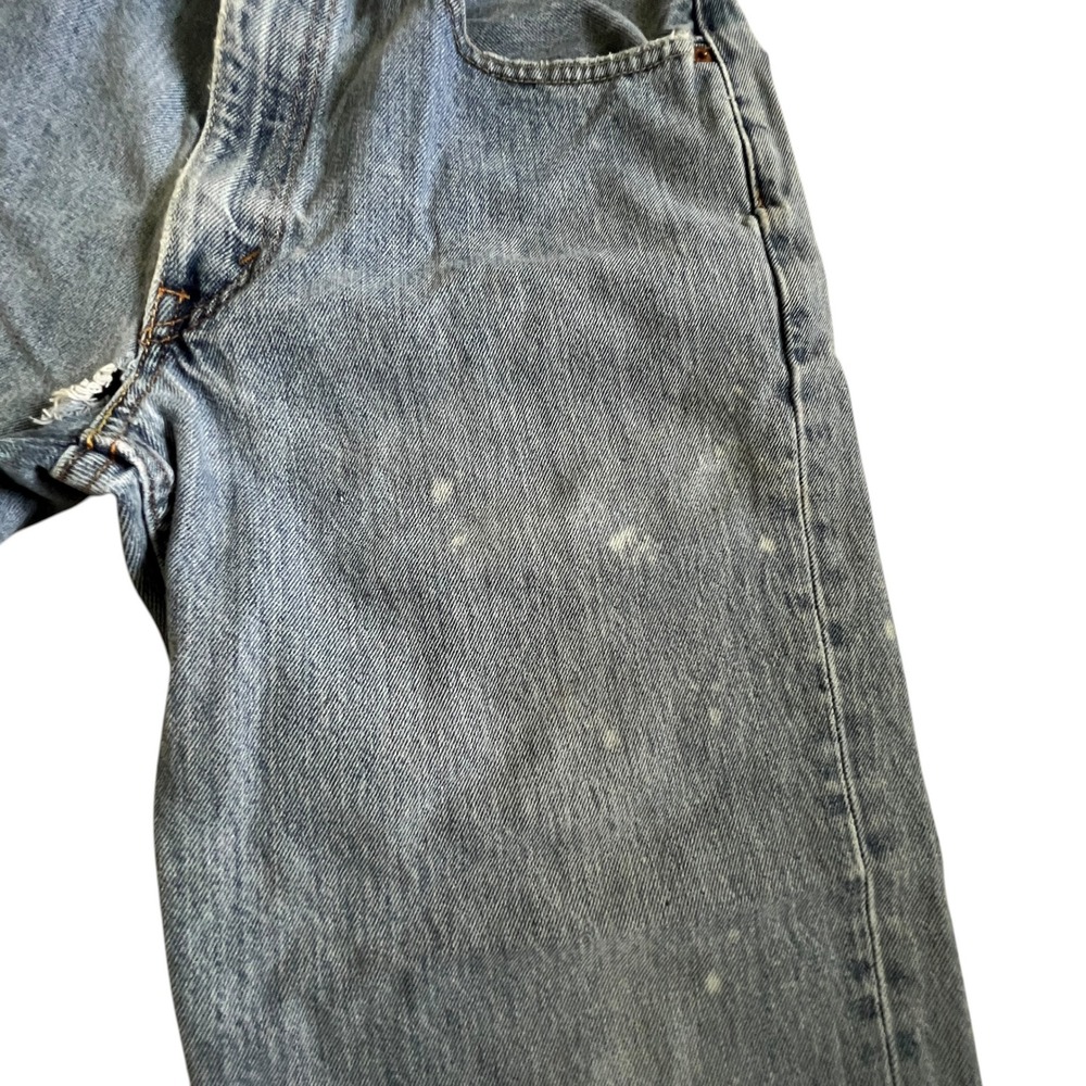 Levi's 550 Relaxed Fit Jeans Grunge Thrashed Light Wash Mens 33x30 Distressed - Picture 8 of 16